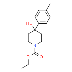 ethyl 4-hydroxy-4-(p-tolyl)piperidine-1-carboxylate结构式