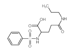 2-(benzenesulfonamido)-4-(propylcarbamoyl)butanoic acid结构式