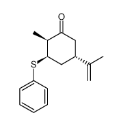 (2S,3R,5S)-5-isopropenyl-2-methyl-3-phenylsulfanylcyclohexanone结构式