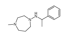 4-methyl-N-(1-phenylethyl)-1,4-diazepan-1-amine结构式