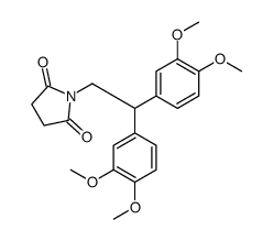 1-[2,2-bis(3,4-dimethoxyphenyl)ethyl]pyrrolidine-2,5-dione Structure