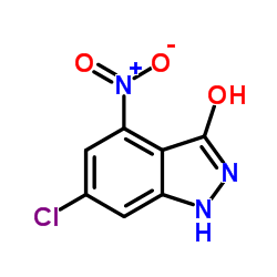 6-Chloro-4-nitro-1,2-dihydro-3H-indazol-3-one Structure