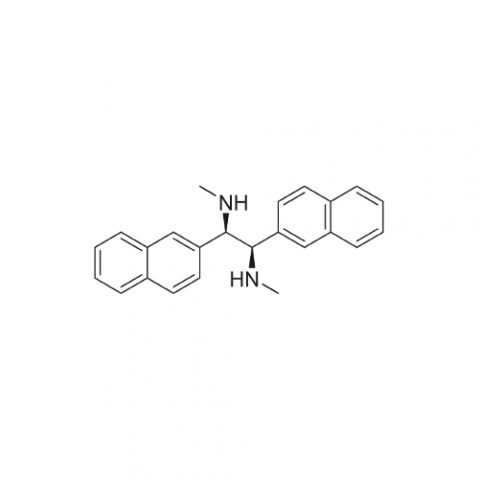 (1R,2R)-N1,N2-二甲基-1,2-二(萘-2-基)乙烷-1,2-二胺结构式