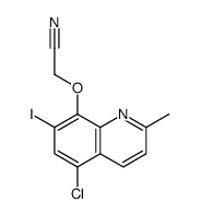 2-(5-chloro-7-iodo-2-methylquinolin-8-yl)oxyacetonitrile结构式