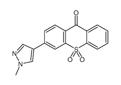 3-(1-methylpyrazol-4-yl)-10,10-dioxothioxanthen-9-one结构式