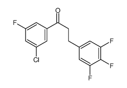 3'-CHLORO-5'-FLUORO-3-(3,4,5-TRIFLUOROPHENYL)PROPIOPHENONE结构式