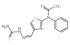 Acetamide,N-[4-[[2-(aminothioxomethyl)hydrazinylidene]methyl]-2-thiazolyl]-N-phenyl-结构式