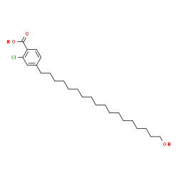 2-CHLORO-4-(HYDROXY-OCTADECYL)BENZOICACID结构式