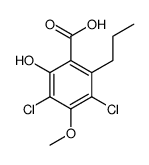 3,5-dichloro-2-hydroxy-4-methoxy-6-propyl-benzoic acid Structure