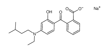 4-(N-ethyl-N-isoamyl)amino-2-hydroxy-2'-carboxybenzophenone sodium salt结构式