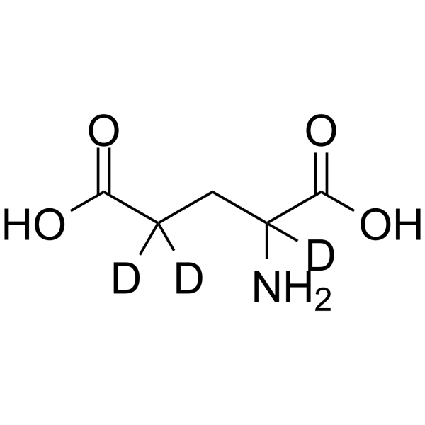 DL-Glutamic acid-d3 structure