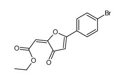 ethyl (2E)-2-[5-(4-bromophenyl)-3-oxofuran-2-ylidene]acetate结构式