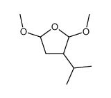 3-Isopropyl-2,5-dimethoxy-tetrahydro-furan结构式