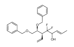 (S,E)-6-((S)-1,2-bis(benzyloxy)ethyl)-5,5-difluoroocta-2,7-dien-4-ol Structure