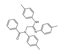 1-p-Toluidino-2-(N-benzyl-p-toluidino)-1-(4-methyl-phenylimino)-ethan结构式