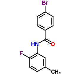 4-Bromo-N-(2-fluoro-5-methylphenyl)benzamide structure