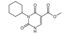 3-cyclohexyl-2,4-dioxo-1,2,3,4-tetrahydro-pyrimidine-5-carboxylic acid methyl ester Structure