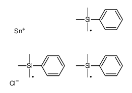 [chloro-bis[[dimethyl(phenyl)silyl]methyl]stannyl]methyl-dimethyl-phenylsilane Structure