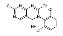 7-CHLORO-3-(2,6-DICHLOROPHENYL)-4-IMINO-3,4-DIHYDROPYRIMIDO[4,5-D]PYRIMIDIN-2(1H)-ONE Structure