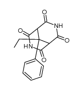 9-ethyl-9-phenyl-3,7-diaza-bicyclo[3.3.1]nonane-2,4,6,8-tetraone结构式