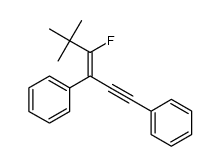 (Z)-(4-fluoro-5,5-dimethylhex-3-en-1-yne-1,3-diyl)dibenzene结构式