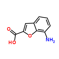 7-氨基苯并呋喃-2-羧酸结构式