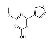 6-(furan-3-yl)-2-methylsulfanyl-1H-pyrimidin-4-one Structure