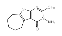 3-氨基-2-甲基-3,5,6,7,8,9-六氢-4H-环庚[4,5]噻吩并[2,3-d]嘧啶-4-酮结构式