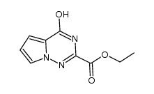 ethyl 4-hydroxypyrrolo[1,2-f][1,2,4]triazine-2-carboxylate结构式