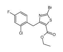 ethyl 2-bromo-4-[(2-chloro-4-fluorophenyl)methyl]-1,3-thiazole-5-carboxylate结构式