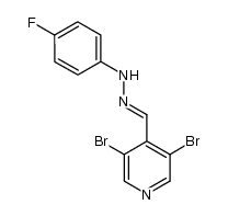 N-[1-(3,5-dibromopyridin-4-yl)-meth-(E)-ylidene]-N'-(4-fluorophenyl)-hydrazine Structure