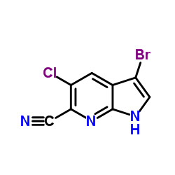 3-Bromo-5-chloro-1H-pyrrolo[2,3-b]pyridine-6-carbonitrile Structure