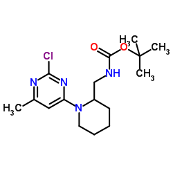 2-Methyl-2-propanyl {[1-(2-chloro-6-methyl-4-pyrimidinyl)-2-piperidinyl]methyl}carbamate picture