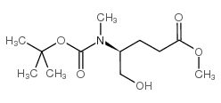 (S)-4-叔丁氧羰基甲基氨基-5-羟基戊酸甲酯结构式