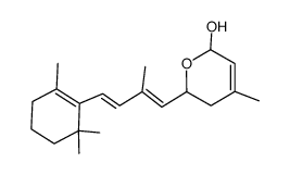 4-methyl-6-((1E,3E)-2-methyl-4-(2,6,6-trimethylcyclohex-1-en-1-yl)buta-1,3-dien-1-yl)-5,6-dihydro-2H-pyran-2-ol Structure
