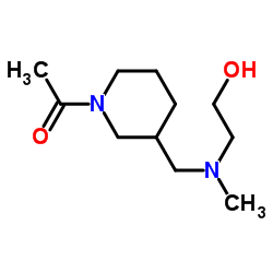 1-(3-{[(2-Hydroxyethyl)(methyl)amino]methyl}-1-piperidinyl)ethanone Structure