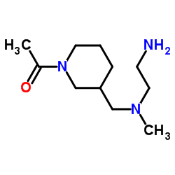 1-(3-{[(2-Aminoethyl)(methyl)amino]methyl}-1-piperidinyl)ethanone Structure