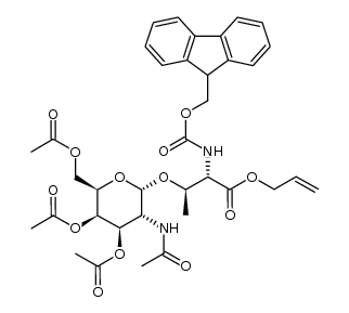 Fmoc-[D-GalNAc(OAc)3(α1-O)]Thr-O-Allyl Structure