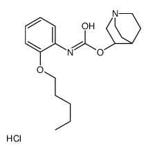 1-azabicyclo[2.2.2]octan-3-yl N-(2-pentoxyphenyl)carbamate,hydrochloride Structure