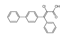 cis-2-Chlor-3-(p-biphenylyl)-3-phenylacrylsaeure结构式