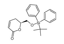 (S)-6-{[(tert-butyldiphenylsilyl)oxy]methyl}-5,6-dihydro-2H-pyran-2-one结构式