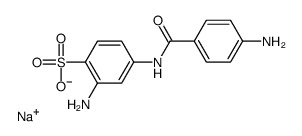 sodium,2-amino-4-[(4-aminobenzoyl)amino]benzenesulfonate Structure