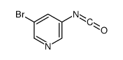 Pyridine, 3-bromo-5-isocyanato- (9CI) Structure