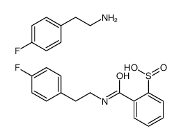 2-(4-fluorophenyl)ethanamine, 2-[2-(4-fluorophenyl)ethylcarbamoyl]benz enesulfinic acid Structure