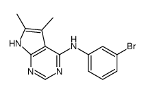 N-(3-bromophenyl)-5,6-dimethyl-7H-pyrrolo[2,3-d]pyrimidin-4-amine Structure