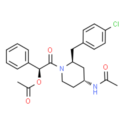 Acetamide, N-[1-[(acetyloxy)phenylacetyl]-2-[(4-chlorophenyl)Methyl]-4-piperidinyl]-, [2S-[1(R*),2α,4β]]- (9CI) Structure