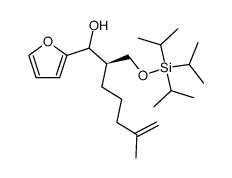 (R)-1-Furan-2-yl-6-methyl-2-triisopropylsilanyloxymethyl-hept-6-en-1-ol结构式