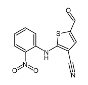 5-Formyl-2-[(2-nitrophenyl)amino]-3-cyanothiophene结构式