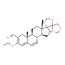 3-Ethoxy-17,20:20,21-bis(methylenebisoxy)pregna-2,4,6-triene-2-carbaldehyde结构式