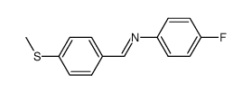 (4-fluorophenyl)(4-methylsulfanylbenzylidene)amine结构式